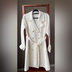 G by Giuliana Black Label Off White Trench Coat NEW/NEVER WORN